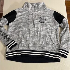 PINK VS Black & White 1/2 Zip Sweatshirt- Size Small